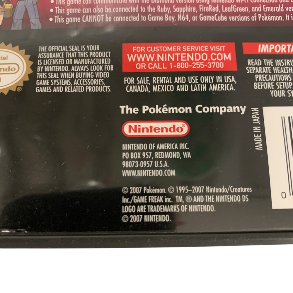 Pokemon Pearl Version Nintendo DS CIB Complete Authentic Case Manual Inserts - Picture 7 of 9